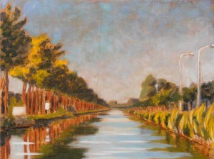 Dammsevaart oil on panel. 2012. 30 x 40 cm or 11 3/4 x 15 3/4 inches.