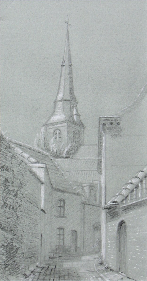value study of the Korte SintAnnastraat in Bruges Belgium