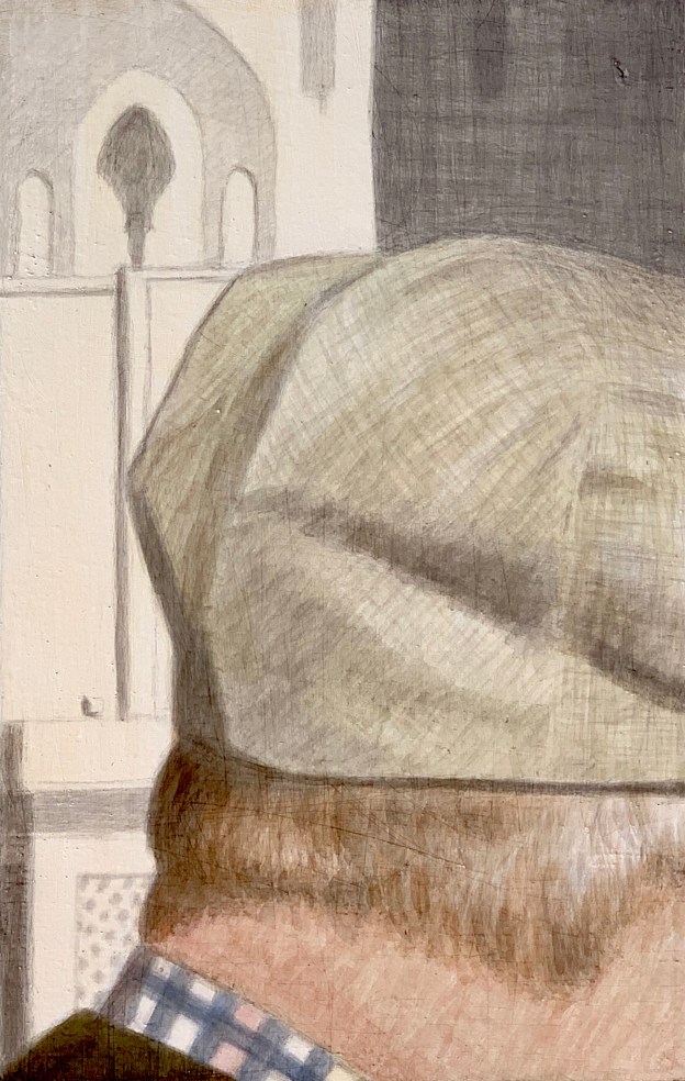 A Piece of Me #1, egg tempera on panel, 21 x 13.3 cm or 8 1/4 x 5 1/4 in.