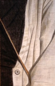 A Piece of Me #21, egg tempera on panel. 21 x 13.3 cm or 8 1/4 x 5 1/4 in.