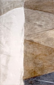 A Piece of Me #46, egg tempera over pastiglia on panel. 21 x 13.3 cm or 8 1/4 x 5 1/4 inn.