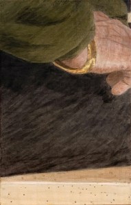 A Piece of Me #26, egg tempera on panel. 21 x 13.3 cm or 5 1/4 x 8 1/4 in.