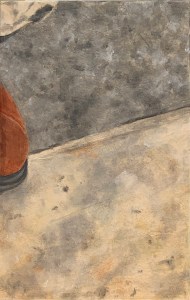 A piece of me #62, mixed technique over pastiglia on panel, 21 x 13.3 cm or 8 1/4 x 5 1/4 in.