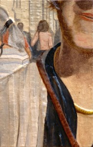 A Piece of Me, #12. The mixed technique over collage. 21 x 13.3 cm or 8 1/4 x 5 1/4 in