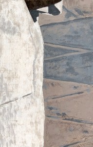 A Piece of Me #38, encaustic over pastiglia on panel. 21 x 13.3 cm or 5 1/4 x 8 1/4 in.