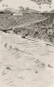 A Piece of Me#58, underdrawing in pen and ink.