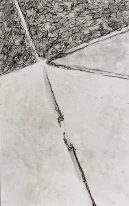 A Piece of Me #63, underdrawing in india ink.