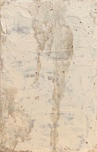 A Piece of Me #34, acrylic on panel over acrylic molding paste. 21 x 13.3 cm or 5 1/4 x 8 1/4 in. Final version.