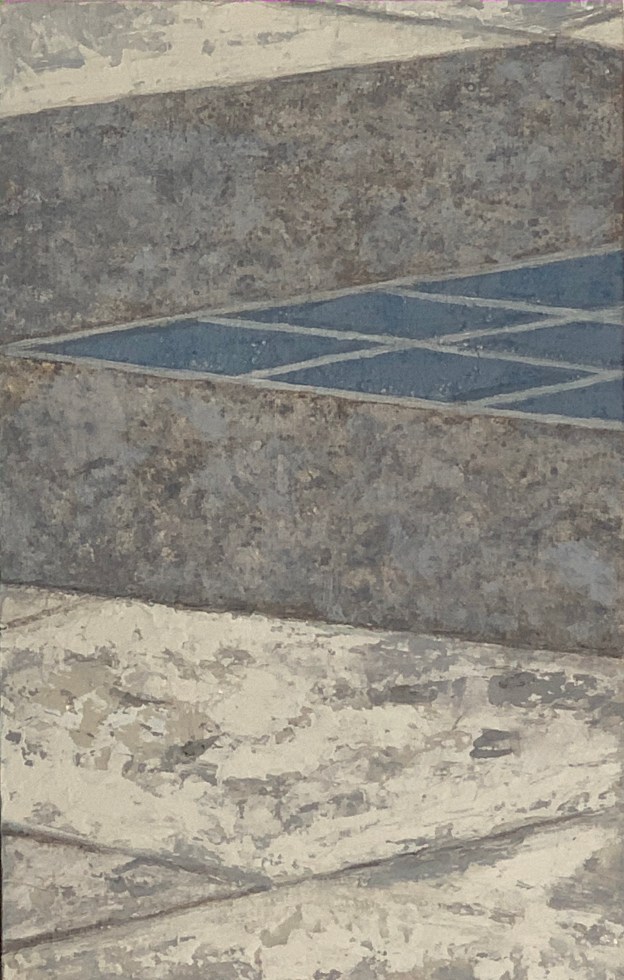 A Piece of Me #39, acrylic over linen on panel. 21 x 13.3 cm or 5 1/4 x 8 1/4 in.