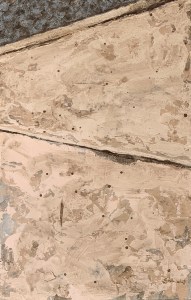 A Piece of Me #64, acrylic over collage on panel. 21 x 13.3 cm or 5 1/4 x 8 1/4 in.