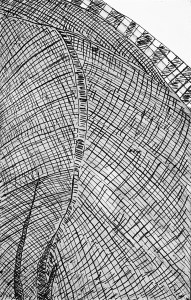 A Piece of Me #09, underdrawing in pen and ink