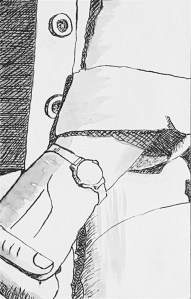 A Piece of Me #26, underdrawing in pen and ink.