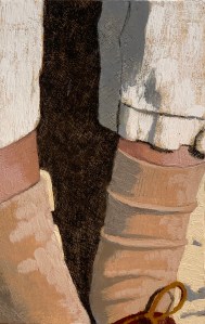 A Piece of Me #53, encaustic over linen on panel. 21 x 13.3 cm or 5 1/4 x 8 1/4 in.