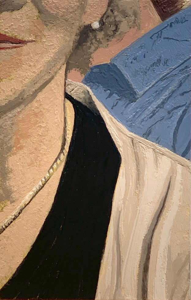 A Piece of Me #13, encaustic on panel. 21 x 13.3 cm or 5 1/4 x 8 1/4 in.