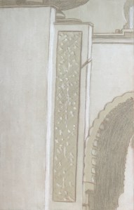 Silverpoint underdrawing #07 on toned gesso ground. 13.3 x 21 cm or 5 1/4 x 8 1/2 in.