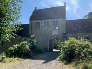 Rear entrance to Kasteel Rooigem in Sint Andries, Belgium
