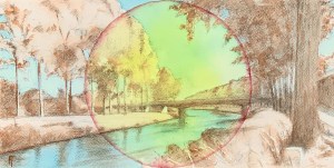 The Schipdonk Canal. Watercolour on cold pressed paper. 6" x 12"