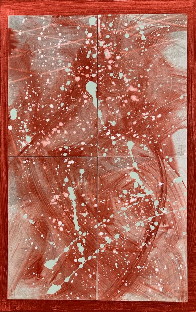 Casablanca-=Rosa, acrylic over silverpoint. 12" x 18.5" or 30.5cm x 47cm