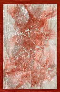 Let's get to the Heart of the Matter, acrylic over silverpoint. 12" x 18.5" or 30.5cm x 47cm