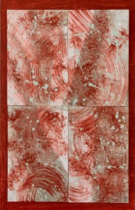 Random Acts of Kindness Series I, acrylic over silverpoint. 12" x 18.5" or 30.5cm x 47cm