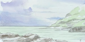 Cape York. May 16, 2023. Watercolor on cold pressed paper. 6" x 12" or 15 x 30 cm