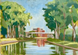 July, 2024, Avond aan de jachthaven, Brugge: "there is a light, never goes out" 9 x 12" or 23 x 30 cm