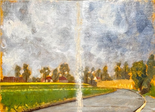Koolkerke, revised. Oil on panel. 23 x 32 cm or 9 x 12"