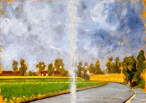 Koolkerke, revised. Oil on panel. 23 x 32 cm or 9 x 12"